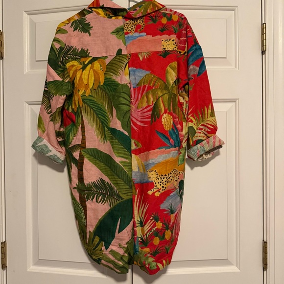 FARM Rio Multicolor Linen Printed Romper - Picture 6 of 6